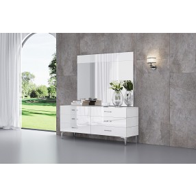 Diva Dresser Double In High Gloss White - Lifestyle