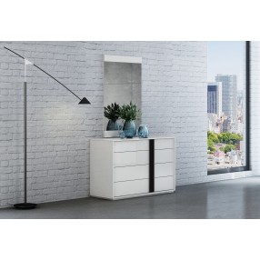 Whiteline Modern Living Kimberly Dresser Large High Gloss White With Self-closing Runners - Lifstyle