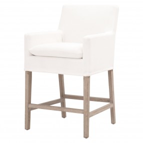 Essentials For Living Drake Slipcover Counter Stool - Front Side Angle
