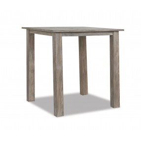 PubTable in Coastal Teak - Front Side Angle