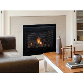 Superior Fireplaces 35" Direct-Vent With Electronic Ignition And Charred Oak Logs - Top/Rear