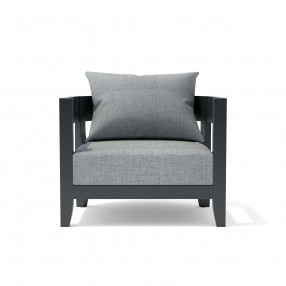Anderson Teak Coronado Deep Seating Aluminum Armchair Front