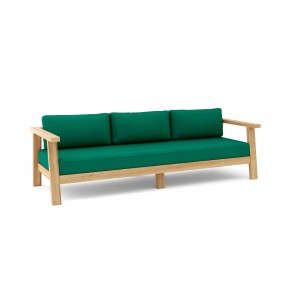 Anderson Teak Palermo Deep Seating Sofa - Forest Green - Angled