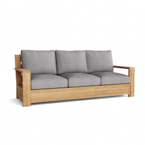 Anderson Teak Madera Deep Seating Sofa - Grey - Angled View