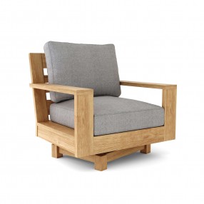 Anderson Teak Madera Swivel Armchair - Angled