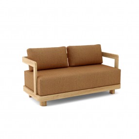 Anderson Teak Granada Deep Seating Loveseat - Teak - Angled View