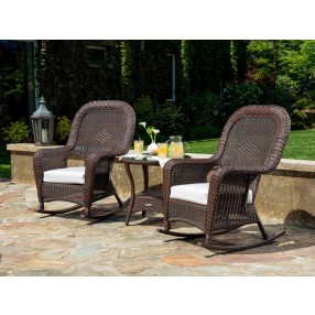 Tortuga Outdoor Sea Pines 3Pc Rocker & Table Set - Java