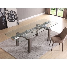 Whiteline Modern Living Davy Extendable Dining Table - Grey Oak