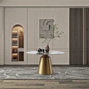 Whiteline Modern Living Charlotte Round Dining Table - Lifestyle