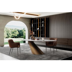 Alondra Dining Table in Bronze-Lifestyle