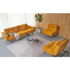Innovation Living Dublexo Stainless Steel Chair-Elegance Burned Curry-Top Set View
