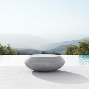 Azzurro Living Durban Coffee Table In Asteroid Concrete - Lifestyle
