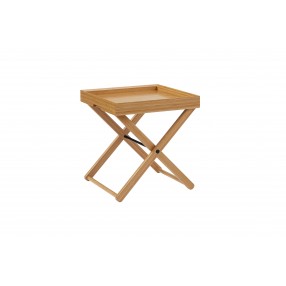 Greenington Teline Tray Table Caramelized - Front Side Angle