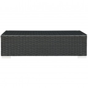 Modway Sojourn Outdoor Patio Coffee Table - Chocolate - Front Angle