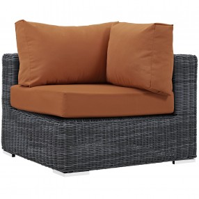 Modway Summon Outdoor Patio Sunbrella® Corner - Canvas Tuscan - Front Angle