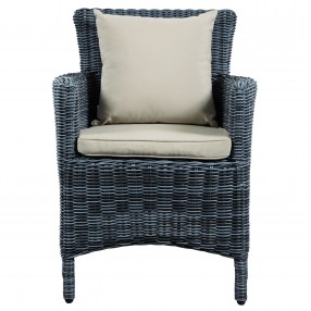 Modway Summon Dining Outdoor Patio Sunbrella® Armchair in Antique Canvas Beige  - Front Angle