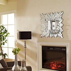 Modway Stagger Wall Mirror in Silver