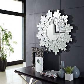 Modway Linked Wall Mirror in Silver