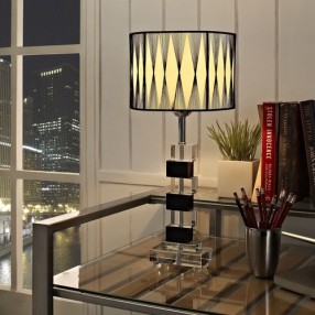 Modway Percussion Table Lamp in Black and White