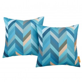 Modway Modway Two Piece Outdoor Patio Pillow Set in Wave - Set in Front Angle