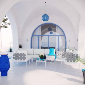 Modway Harmony 8 Piece Outdoor Patio Aluminum Sectional Sofa Set - White White - Lifestyle
