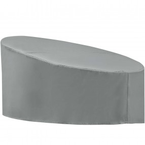 Modway Immerse Siesta and Convene Canopy Daybed Outdoor Patio Furniture Cover - Gray - Front Angle