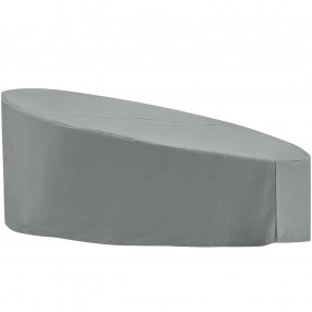 Modway Immerse Taiji / Convene / Sojourn / Summon Daybed Outdoor Patio Furniture Cover - Gray - Front Angle
