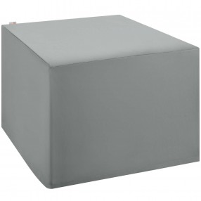 Modway Immerse Convene / Sojourn / Summon Ottoman and Side Table Outdoor Patio Furniture Cover - Gray - Front Side Angle
