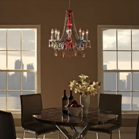 Modway Palace Acrylic Chandelier in Multicolored