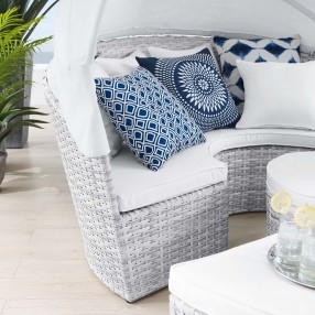 Modway Scottsdale Canopy Sunbrella® Outdoor Patio Daybed - Light Gray White - Lifestyle