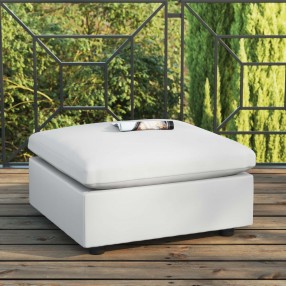Modway Commix Overstuffed Outdoor Patio Ottoman - White - Lifestyle