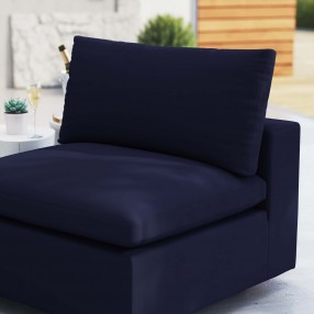 Modway Commix Sunbrella® Outdoor Patio Armless Chair in Navy - Lifestyle