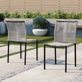 Modway Serenity Outdoor Patio Chairs in Light Gray - Set of Two - Lifestyle