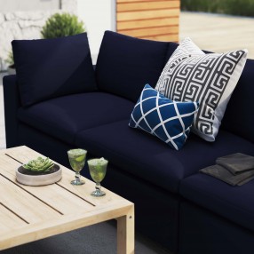 Modway Commix Sunbrella® Outdoor Patio Sofa - Navy - Lifestyle