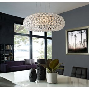 Modway Halo 25" Chandelier in Clear