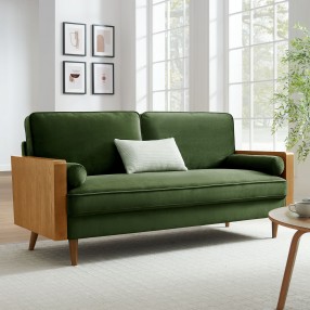 Modway Kellan Performance Velvet Sofa Green