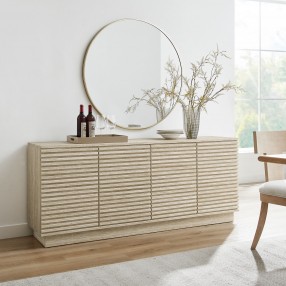 Modway Render 70" Faux Travertine Sideboard Cabinet 