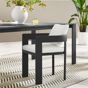 Modway Tahoe Outdoor Patio Aluminum Dining Chair White