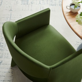 Modway Talia Performance Velvet Dining Armchair Green top