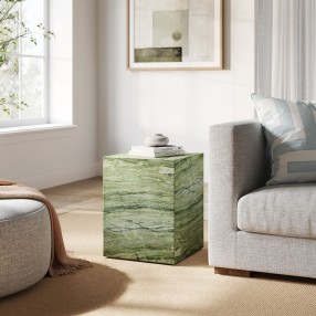 Modway Jordana Square Plinth Indoor - Outdoor Patio Concrete Side Table 4