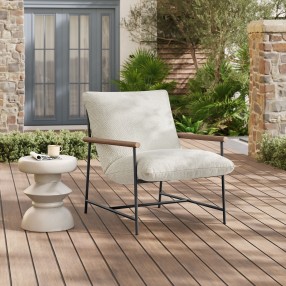 Modway Raya Outdoor Patio Boucle Sling Lounge Chair Ivory