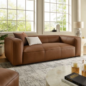Modway Auren Upholstered Vegan Leather Sofa Coffee