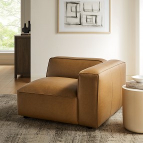 Modway Auren Upholstered Vegan Leather Modular Right Camel