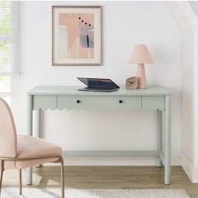 Modway Emmeline 1-Drawer Scallop Writing Desk Green