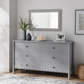 Modway Emmeline Scalloped 6-Drawer Dresser 