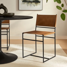Modway Thatcher Leather and Metal Dining Chair