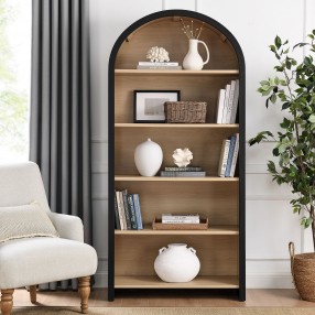 Modway Evie Arched Wide Bookcase Display Cabinet 1