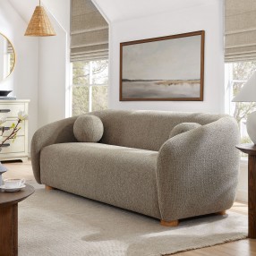 Modway Holland 85" Chenille Fabric Sofa Brown