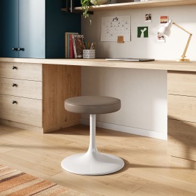 Modway Lippa Vegan Leather Round Stool Brwon