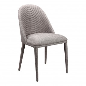 Moe's Home Collection Libby Dining Chair in Grey - Set of Two - Front Side Angle